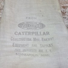 Ziegler Caterpillar Construction Mine Railway Minneapolis Genuine Parts Bag VTG  picture