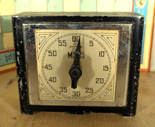 Vintage Minute Minder Lux Clock Mfg Co Kitchen Timer Art Deco Decor, Works picture