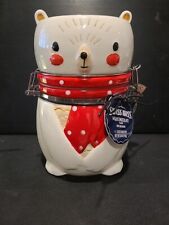 Swiss Miss Hot Chocolate Cocoa Cookie Canister Jar Limited Edition Winter Bear picture