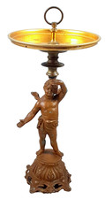 Antique Tazza Bronze Angel Putto Boy Figure Fruit Bowl Ornamental Bowl Baroque picture