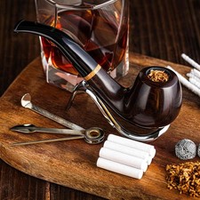 Pipa de tabaco, pipa para fumar de madera hecha a mano, principiante perfecto picture