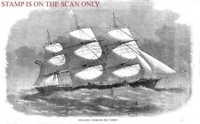 'The Danish Clipper-Ship, the CIMBER':  Original Antique 1858 Print 701/47 picture