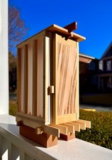 Architectural Hand Made Sculpture Artisanal Modernist Craftsman Wood Storage Box picture