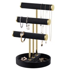 bussdis Bracelet Holder Jewelry Organizer Display - 3 Tier T Bar Velvet Stand... picture