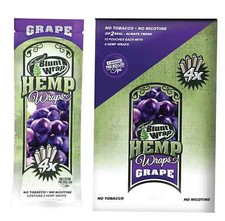 The Original B Wrap Rolling Paper Grape Flavor 60 Wraps + Tips FULL DISPLAY picture