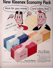1955 Kleenex Economy Pack Personal Care Vintage Tissues Print Ad Life Aug 22 picture