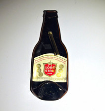 Vintage Lone Star Beer Flattened Glass Bottle Wall Notepad Pen Holder Texas picture