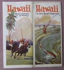 Vtg 1928 Hawaii Travel Guide Booklet Year Round Playground Photos Map Art picture