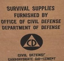 1963 Unopened Cold War Civil Defense Carbohydrate Supplement Survival Candy 32lb picture