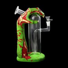 Large Heavy Cool Zombie Hand Glass Bong Gravity Pipe Smoking Silicone Hookah Set picture