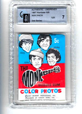 VINTAGE 1967 THE MONKEES WAX PACK 2ND SERIES GRADED 7 NM-MICKY-DAVY-PETER-MIKE picture