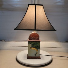 Charles F Orvis Catch & Release Fishing Trout Table Lamp Cabin Lodge Decor picture