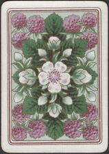 Playing Cards Single Card Old Antique Wide BLACKBERRY BLOSSOM FLOWERS Art Design picture