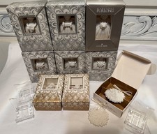 Margaret Furlong Lot 8 Vintage Porcelin Shell Angel Ornament In Box 2 Snowflakes picture