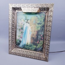 Vintage 3D Holographic Lighted Frame of Jesus Knocking at the Door picture