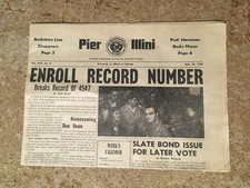 VINTAGE PIER ILLINI NEWSPAPER 9/26/1960 UNIVERSITY OF ILLINOIS AT CHICAGO picture