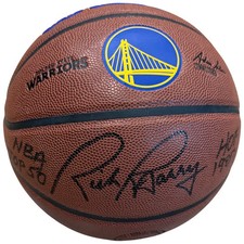 Rick Barry Autographed Golden State Warriors Logo Basketball - JSA picture