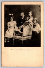 Archduke Franz Ferdinand of Austria with his children Postcard picture
