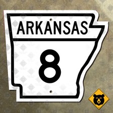 Arkansas 8 Arkadelphia Ouachita state route marker road sign highway 16x14 picture