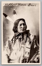 Chief Hollow Horn Bear Brule Sicangu Lakota J.A. Anderson 1900 Photo RPPC 1920s picture
