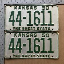 1950 Kansas license plate pair 44-1611 YOM DMV Coffey Ford Chevy Dodge 14913 picture