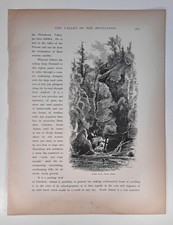 Profile Rock North Adams MA Hoosac Mt Tunnel 1874 Ant Vic. Printed Engraving picture
