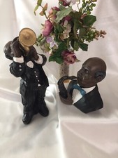 “ENESCO”Vintage 1990 All That Jazz Parastone Trumpet Player and Saxophonist Bust picture