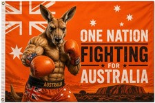 One Nation Flag,  Boxing Kangaroo  Flag 90x150cm picture