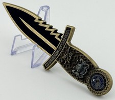 Navy SEAL SDVT-1 Challenge Coin Knife Warriors of the Sea Dagger Hawaii NSW NSWG picture