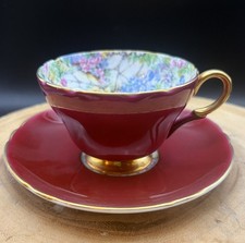 Vintage 1940s Shelley Rock Garden Chintz Teacup & Saucer 13407/41C picture