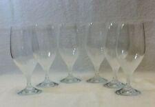 6 Vintage Unused Stemmed Glasses with a Cut Frosted Decor picture