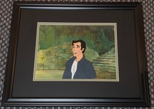 1980 PRODUCTION CEL OF THE FONZ ON HAND PAINTED SERIES BACKGROUND OBG WITH COA picture