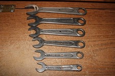 Vintage Auto Kit SAE Combination Wrench Lot (6 ) Indestro Drop Forged 7/8