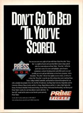 1990 • PRIME TICKET  Print Ad • 90s PRESS BOX rare GA.20 picture