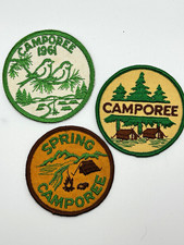 Vintage BSA Boy Scouts Camporee Patches 1961 & Spring Camporee Lot of 3 picture