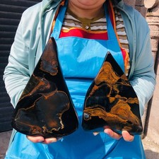2pc 5.47LB Natural blue tiger's-eye rough raw stone rockspecimen healing picture