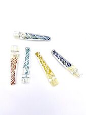 SET OF 2 CHILLUMS BEST QUALITY GLASS 2.5”- 3“ ONE HITTER TOBACCO ASSORTED DESIGN picture