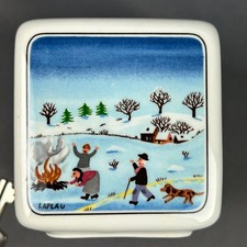 Vintage Villeroy & Boch Luxembourg LaPlau Porcelain Naif Christmas Coin Bank picture