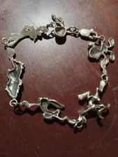Vintage Disney Chasing Each Other Around Sterling Bracelet picture