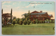 Oak Knoll Residence Pasadena, CA 1919 Postcard picture