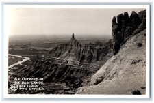 c1940's An Outpost In The Bad Lands Rapid City SD Vintage RPPC Photo Postcard picture