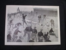 1899 Frederic Remington Print- U.S. Troops Charge San Juan, Santiago, Cuba, 1898 picture