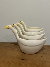 Vintage J.S.N.Y Goose Shaped Plastic  Measuring Cup Set , Nesting, 4 Pieces picture