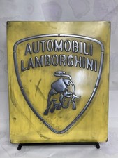 Lamborghini Vintage Steel Garage Sign 20x24 Handmade Aluminum Relief picture