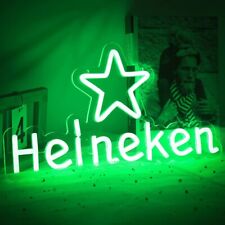 Heineken LED Neon Sign For Bar, Porch, Garage, Mancave 7.9”x 15.7