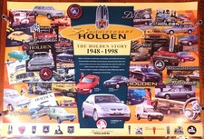 Holden 50th Anniversary 1948-1998 Original Poster Commodore Kingswood Monaro picture