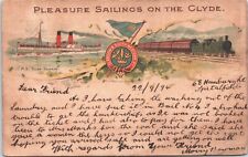 Pleasure Sailings On The Clyde P.S Glen Sannox Dining Car Vintage Postcard 09.21 picture