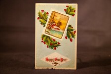 Sampson Brother Antique New Years Postcard, Gold Gilding, Color Embossed 1910 picture