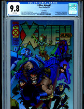 X-Men Alpha #1 CGC 9.8 GOLD Edition Wraparound Holochrome 1995 Marvel K64 picture