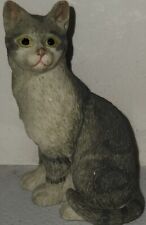 gray tabby cat figurine picture